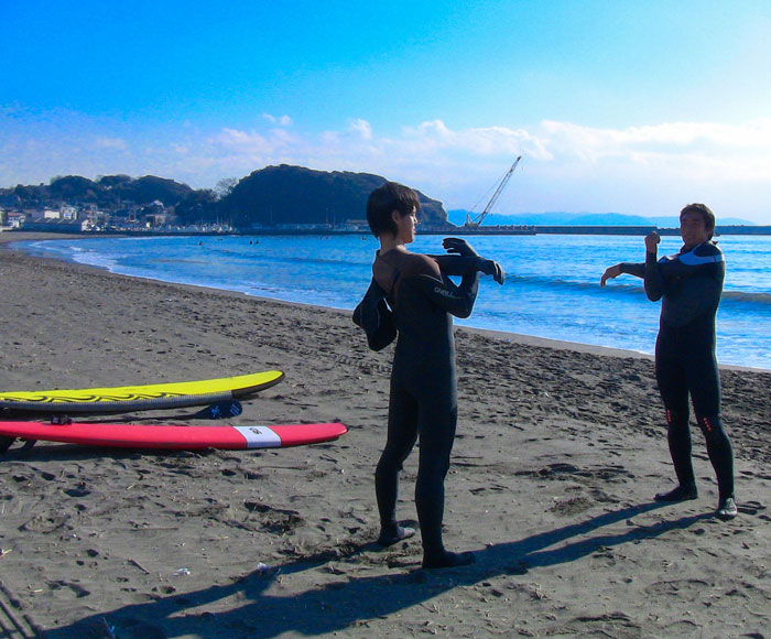 湘南江ノ島でサーフィン体験